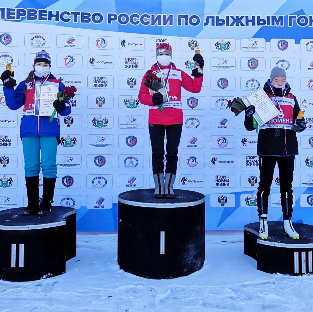 Масс-старт свободным стилем Первенства России по лыжным гонкам