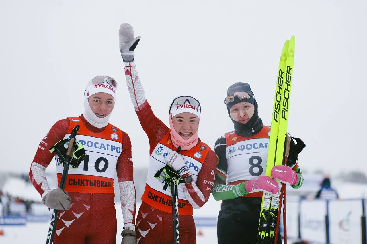 Победы наших лыжниц на этапе Кубка России!